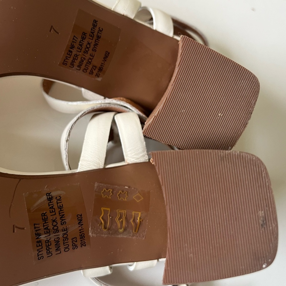 Madewell Elegant off White Block Heel Sandals size 7 - Picture 9 of 14